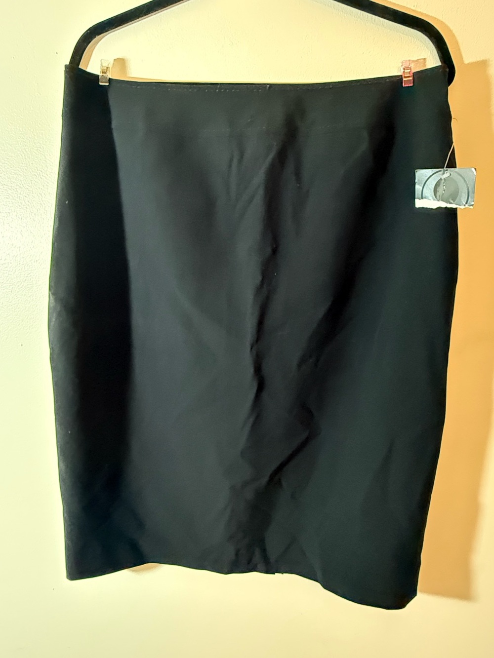 Apostrophe Black Pencil Skirt with Back Vent